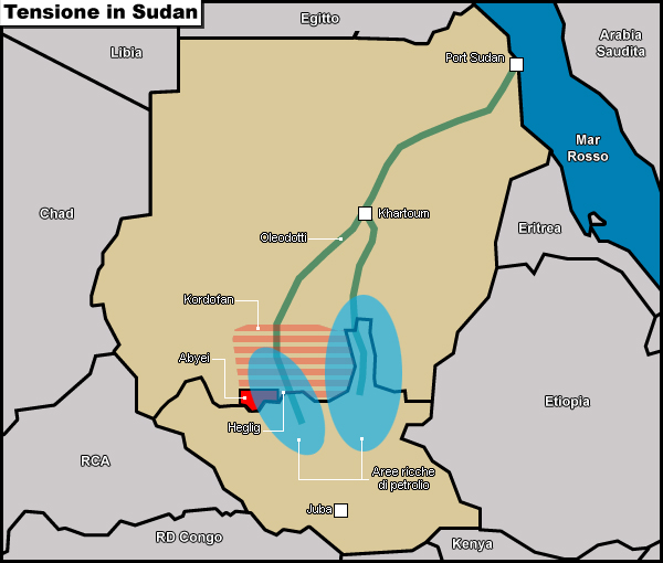 Sud Sudan, mappa