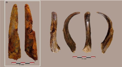 Attrezzi di legno dei Neanderthal nel sito di Aranbaltza, Spagna (crediti: Joseba Rios-Garaizar)