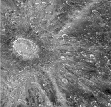 Cratere lunare Tycho. Fonte NASA