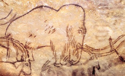 Raffigurazione di un Mammut nelle cave di Rouffignac, in Francia