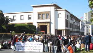 Marocco, manifestazione dei laureati